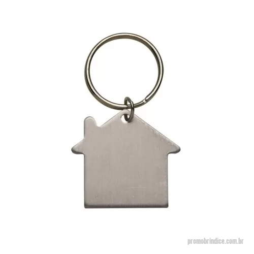 Chaveiro metálico personalizado -  Chaveiro plaquinha metálica em formato casa com pintura fosca, frente e verso liso.
