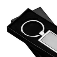 Chaveiro Metalico Premium  retangular com embalagem