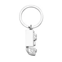 Chaveiro metálico brilhante e compacto, com formato de caminhão e argola em ferro, próprio para organizar chaves ou como objeto decorativo.  Altura :  1,7 cm  Largura :  1,2 cm  Comprimento :  4,1 cm