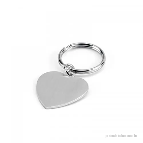 Chaveiro personalizado - Chaveiro de Alumínio Formato Coração Personalizado