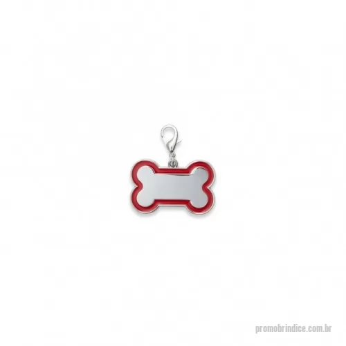 Chaveiro personalizado - Chaveiro metálico de identificação para pets, dimensão 4,6 x 3 cm. Acompanha gancho.