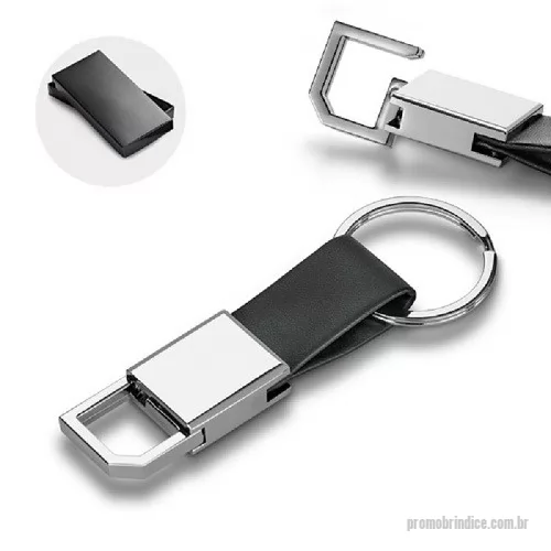 Chaveiro personalizado - Chaveiro Sintético com Detalhe em Metal
