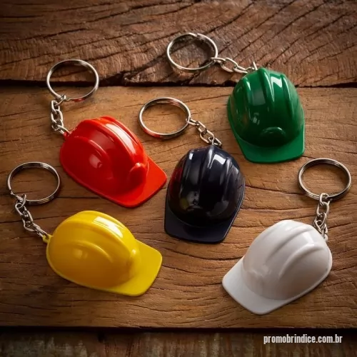 Chaveiro personalizado - Chaveiro capacete de segurança EPI, material plástico.