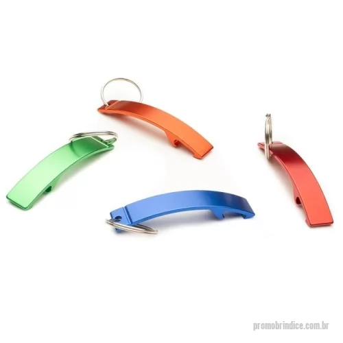 Chaveiro personalizado - Chaveiro abridor de metal grande formato “pé de galinha”, possui uma borracha na parte inferior.  Tamanho total aproximado  (CxL):  9,9 cm x 1,4 cm