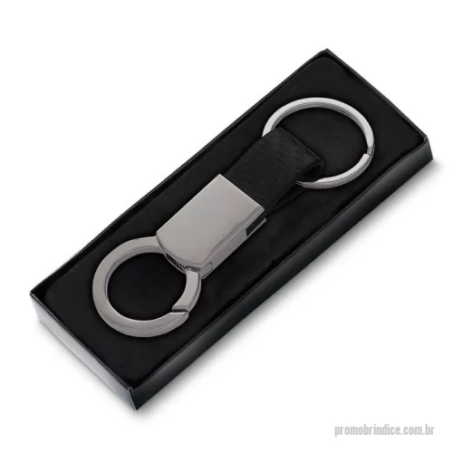 Chaveiro personalizado - Chaveiro produzido em liga de zinco, ferro e alumínio, acompanha estojo.