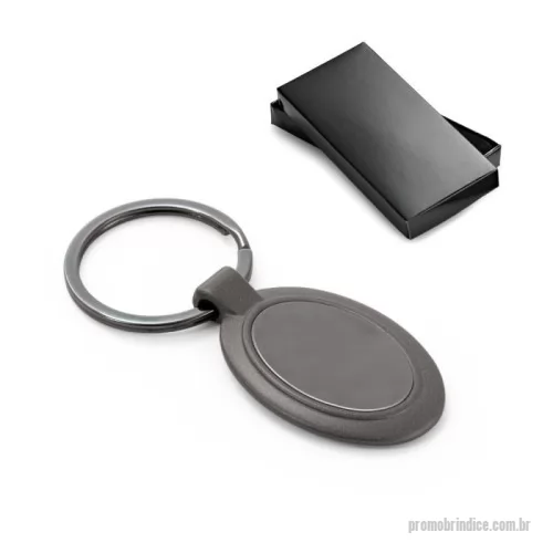 Chaveiro personalizado - Chaveiro em metal. Fornecido em caixa presente. 32 x 53 x 4,5 mm