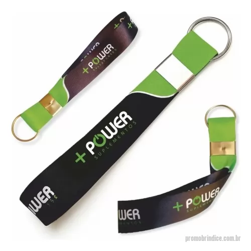 Chaveiro personalizado - Chaveiro confeccionado em fita de poliéster acetinada com acabamento em argola e personalizado com sublimação.