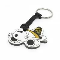 Chaveiro Emborrachado Gravação em Alto relevo com a logo do cliente.  Desenvolvimento de formato e marca específica. Acabamento em cordão de nylon e argola (ou em corrente metálica e argola). Faça seu orçamento.