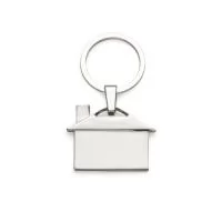 Chaveiro metal brilhante formato casa, frente e verso da chapa liso. Em nossa página exclusiva você encontra esse e muitos outros produtos. Confira!