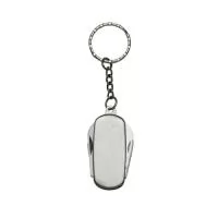 Chaveiro Canivete 4 em 1 de Metal Liso Compacto e multifuncional, este chaveiro em metal com acabamento liso em ambos os lados é ideal para quem valoriza praticidade. Reúne quatro funcionalidades essenciais no dia a dia ou em atividades ao ar livre: abridor de latas, lixa, lâmina de corte e abridor de garrafas. Perfeito para uso pessoal, brindes promocionais ou kits de aventura.  Especificações:  Funções: Abridor de lata, lixa, lâmina de corte e abridor de garrafa  Área de gravação (CxL): 4,1 cm x 1,8 cm  Tamanho total (CxL): 5 cm x 2,7 cm  Peso aproximado: 27 g