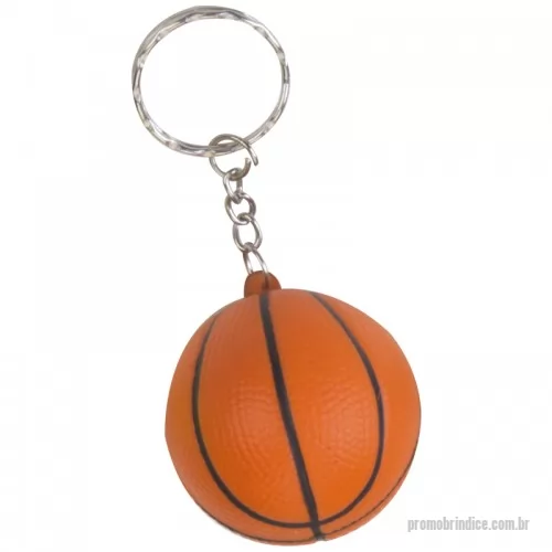 Chaveiro tridimensional personalizado - Chaveiro bola de Basquete, Tamanho: 4cm de diâmetro