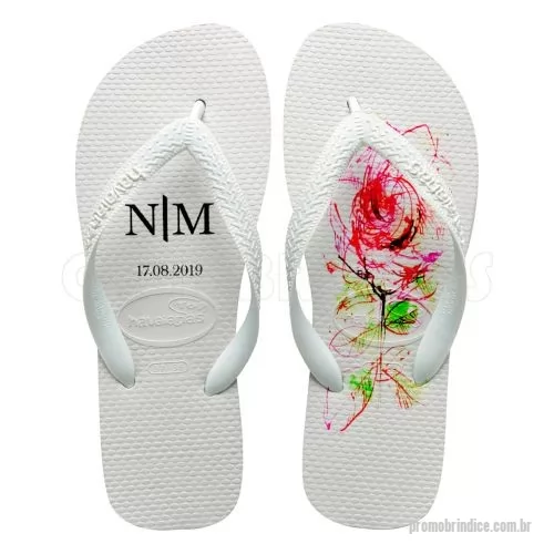 Chinelo personalizado - Chinelo Havaiana Top. Disponível em várias cores. Gravação da logomarca em impressão digital já inclusa  Obs.: Orçamento sem o tag na alça.