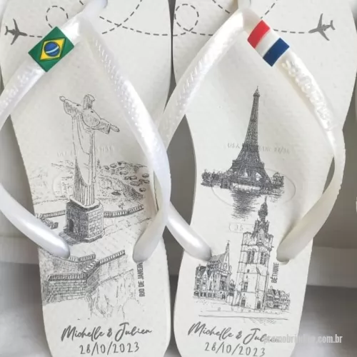 Chinelo personalizado - Personalize seus passos, marque sua história! Nossas Havaianas personalizadas recebem estampas exclusivas  na sola, perfeitas para casamentos, eventos corporativos ou para expressar seu estilo. Conforto, qualidade e personalização em um só produto! Etiquetas emborrachadas nas correias são cobradas a parte.