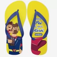 Chinelo de tiras.  Disponível modelos fabricação própria 60% ou 90% de borracha e também temos a opção de modelo top Havaianas Original 