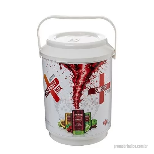 Cooler personalizado - COOLER 12 L – CWC-012 CAPACIDADE: 12 LATAS Dimensões:310 mm de altura x 235 mm de diâmetro Personalização: impressão digital 360