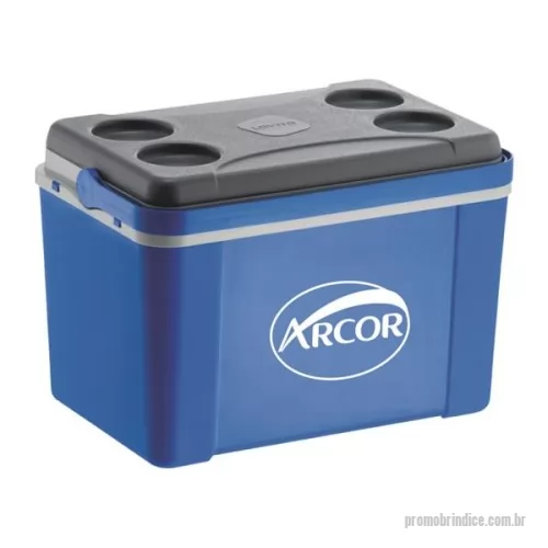 Cooler personalizado - Caixa Térmica 12L fabricada com matéria prima pura virgem e atóxica. Laudo de pureza e toxidade podem ser fornecidos. Com isolamento em EPS placas de 13mm e 12mm. Disponível em várias cores. Gravação da logomarca em 1 cor já incluso.