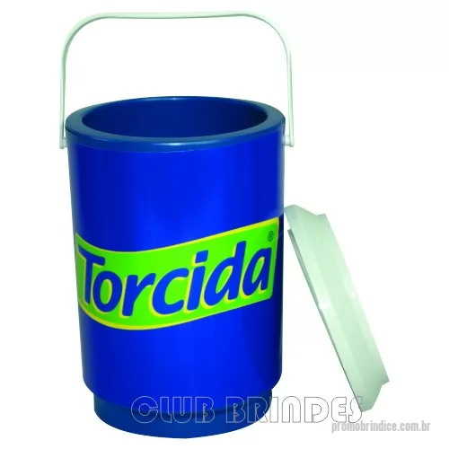 Cooler personalizado - Cooler promocional com capacidade para 08 latas, com alça fixa e isolante térmico. Gravação da logomarca através de adesivo com impressão digital .