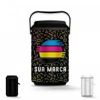 Cooler personalizando 360 graus, com capacidade para 10 latas, um excelente presente e produtos para sua empresa.