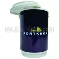 Cooler promocional com capacidade para 10 latas, com alça fixa e isolante térmico. Gravação da logomarca através de adesivo com impressão digital .