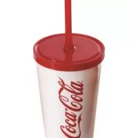 COPO 550 ML COM TAMPA E CANUDO