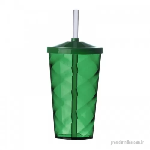 Copo com Canudo personalizado - Copo de poliestireno 550ml com canudo. Copo colorido com detalhe espiral e canudo plástico biodegradável.  Medidas aproxi