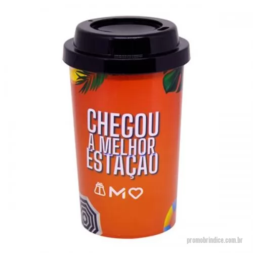 Copo com tampa personalizado - COPO 400 ML COM TAMPA PARA CAFÉ IN MOLD LABEL