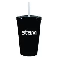 Capacidade para 320ml. Copo feito em Plástico Premium (PP), atóxico, resistente, acabamento impecável, cores vibrantes, pode ser levado ao microondas e máquina de lavar louça. Acompanha tampa e canudo.