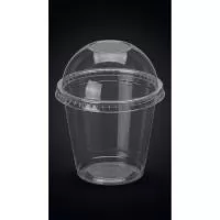 Copo com tampa bolha: Copo plástico transparente com tampa bolha. Proporciona excelente visualização do conteúdo e valoriza a apresentação do produto. Fechamento prático e seguro. Consulte os tamanhos disponíveis.