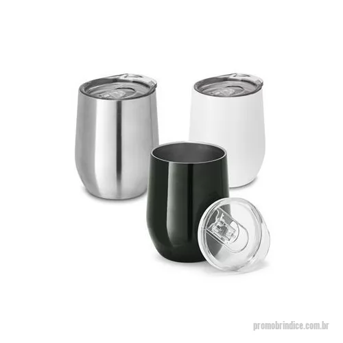 Copo de alumínio personalizado - Copo de metal personalizado com corpo duplo e confeccionado em inox, é um brinde personalizado de elegante aparência que irá impressionar os mais requintados clientes e corporações.
