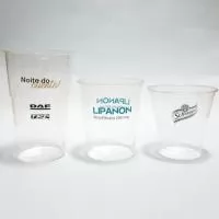COPO DESCARTÁVEL CRISTAL SEMI-FLEXÍVEL. DIVERSAS MEDIDAS: 150/ 200/ 300/ 400 ML. PERSONALIZADO COM IMPRESSÃO EM ATÉ 03 CORES