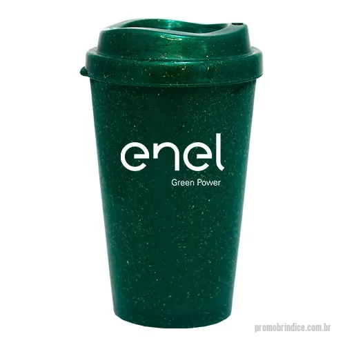 Copo ecológico personalizado - Copo Cancun Green Colors MUG 320ml , copo sustentável feito com 50% de fibra de madeira e 50% de Plástico Premium (PP).  Cores inovadoras, design moderno e acabamento impecável, feito em material atóxico e resistente ao micro-ondas e máquina de lavar. Acompanha tampa MUG.