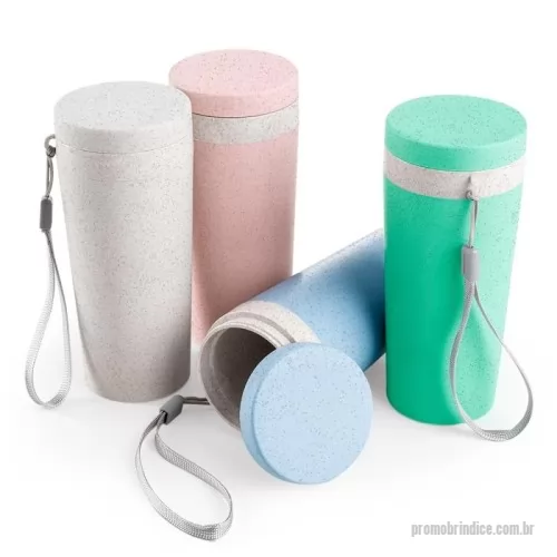 Copo ecológico personalizado - Copo fibra de bambu 350ml personalizado 