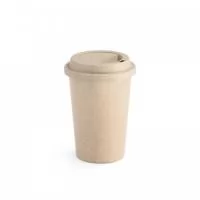Copo de fibra de bambu e PP com tampa 450 ml