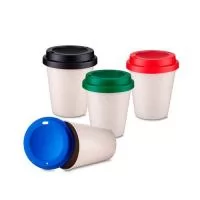 Copo ecológico com tampa personalizado, fabricado com fibra de arroz ele possui capacidade de 350 ml, ótimo custo e boa área de impressão. Produto amigo do meio ambiente ideal para promover sua marca em eventos e ações sustentáveis