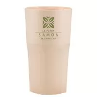 Capacidade para 360 ml. Copo sustentável feito com 50% de fibra de madeira e 50% de Plástico Premium (PP), reduzindo a quantidade de plástico e reaproveitando resíduos renováveis. Cores inovadoras, design moderno e acabamento impecável, feito em material atóxico e resistente ao micro-ondas e máquina de lavar.
