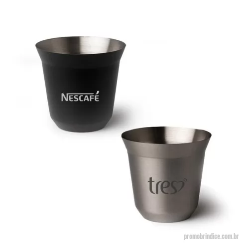 Copo Inox personalizado - Copo Inox com capacidade de 100ml.