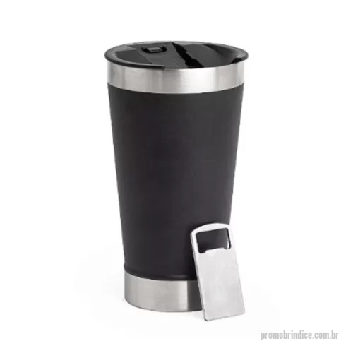 Copo Inox personalizado - **Sobre o Produto**  O **Copo Térmico Inox 500ml Personalizado** combina modernidade, resistência e praticidade, sendo uma excelente opção para divulgar sua marca de forma elegante e funcional.  Com capacidade de 500ml, é ideal para acompanhar a rotina de trabalho, viagens, reuniões, academias e diversas atividades do dia a dia. Produzido em **inox de alta qualidade e livre de BPA**, possui acabamento liso que valoriza a personalização e proporciona um visual sofisticado.  Sua tampa com abridor integrado oferece mais praticidade e torna o produto um diferencial para brindes corporativos.  **Destaques do Produto**  * Capacidade de 500ml * Fabricado em inox resistente * Livre de BPA * Acabamento liso e elegante * Tampa com abridor integrado * Ideal para bebidas quentes e frias * Alta durabilidade  **Personalização**  Personalize com logotipo, nome ou arte exclusiva através de:  * **Gravação a laser:** acabamento elegante, preciso e permanente * **Impressão DTF UV:** cores vibrantes e alt