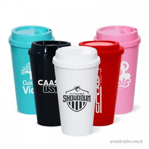 Copo personalizado - Copo bucks com tampa, capacidade de 550 ml.