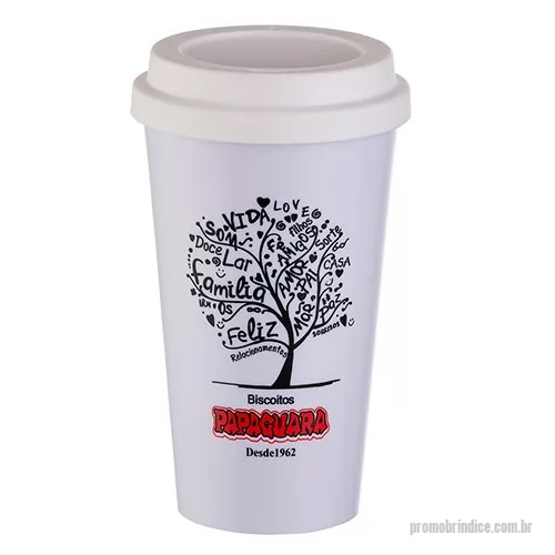 Copo personalizado - Copos de café com capacidade de 430 ml, personalizado para brindes com ótimo custo, boa variedade de cores e amplo espaço para personalizar, divulgar e promover a marca da sua empresa