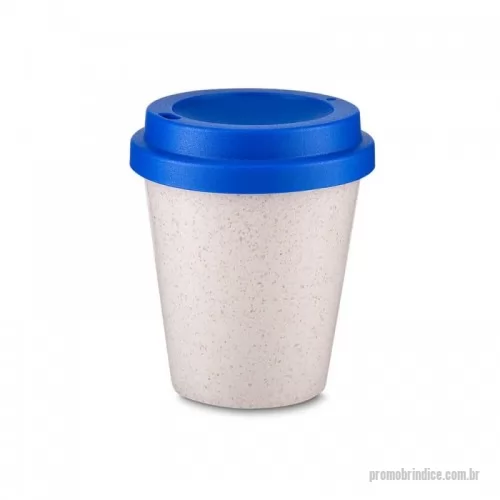 Copo personalizado - Copo fibra de arroz 350ml com tampa plástica de bocal.