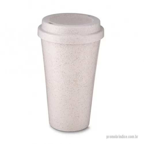 Copo personalizado - Copo fibra de arroz 550ml com tampa de bocal.  Altura :  16,1 cm  Largura :  9,3 cm  Circunferência :  27,4 cm  Medidas aproximadas para gravação (CxL):  12 cm x 5 cm  Peso aproximado (g):  86