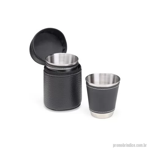 Copo personalizado - Conjunto de 4 Copos Shot de Metal Personalizado