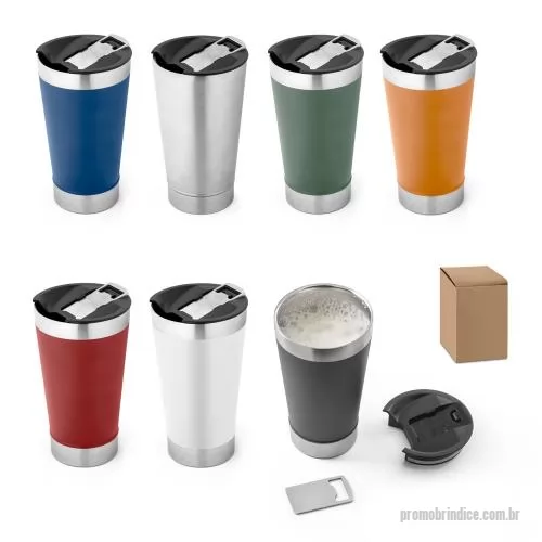 Copo personalizado - Copo Personalizado 94266 com sua logomarca. 20 anos ajudando a cotar Brindes Promocionais com várias empresas num único clique. Copo de viagem em aço inox térmico, com parede dupla isolada a vácuo. Capacidade até 630 mL. A tampa inclui um abridor de garrafas. Ideal para preservar as suas bebidas frias ou quentes. Fornecido em caixa presente de papel kraft reciclado. CertificaCopo de viagem em aço inox térmico, com parede dupla isolada a vácuo. Capacidade até 630 mL. A tampa inclui um abridor de garrafas. Ideal para preservar as suas bebidas frias ou quentes. Fornecido em caixa presente de papel kraft reciclado. CertificaCopo Personalizado, 179263, Lara Brindes. Clique e Cote no Portal PromoBríndice!