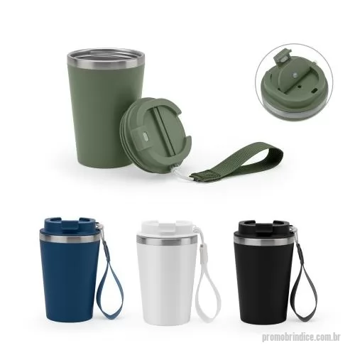Copo personalizado - Copo Personalizado 94377 com sua logomarca. 20 anos ajudando a cotar Brindes Promocionais com várias empresas num único clique. Copo de viagem em PP e aço inox 90% reciclado, com parede dupla e acabamento em mate. A tampa em PP é à prova vazamento e incorpora uma pega, em PU e PET, que facilita o seu transporte. Capacidade até 460 mL. Fornecido em caixa presente de papel krafCopo de viagem em PP e aço inox 90% reciclado, com parede dupla e acabamento em mate. A tampa em PP é à prova vazamento e incorpora uma pega, em PU e PET, que facilita o seu transporte. Capacidade até 460 mL. Fornecido em caixa presente de papel krafCopo Personalizado, 179390, Lara Brindes. Clique e Cote no Portal PromoBríndice!