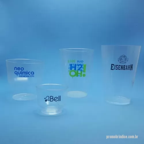Copo personalizado - COPO CRISTAL - material resistente e leve, personalizado com alta transparência e acabamento premium. Diversos tamanhos.