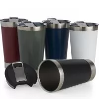 Copo Térmico Inox 500ml com tampa e abridor. Material livre de BPA (Tipo Stanley)