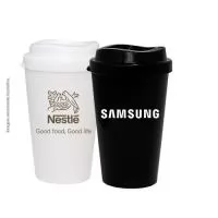 Capacidade 320ml. Copo Cancun MUG é feito em Plástico Premium (PP), atóxico, com tampa MUG, design moderno  e acabamento impecável. Pode ser usado com  bebida quente ou gelada, vai ao micro-ondas e a máquina de lavar louça.