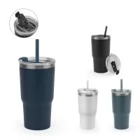 Copo de viagem compacto e de fácil utilização para as suas viagens e atividades ao ar livre. Composto em aço inox 91% reciclado, com parede dupla isolada a vácuo e acabamento mate. Este copo pode ser utilizado de duas maneiras: através da sua abertur