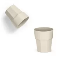 Copo em fibra de arroz (60%) e PP (40%) com acabamento mate. Capacidade até 400 mL. Certificação EU Food Grade. ø88 x 102 mm
