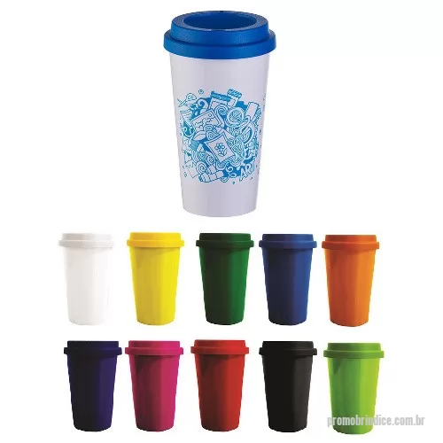 Copo Plástico personalizado - Copo plástico para café ou suco com tampa -  capacidade 550 ml .